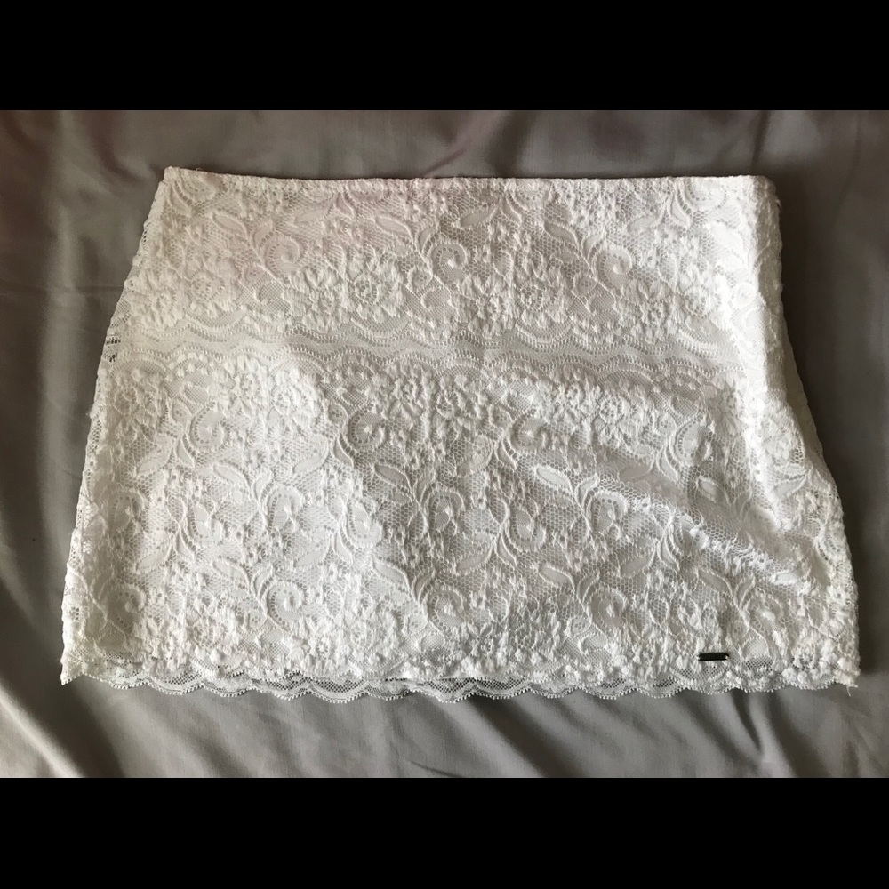 White Floral Hollister Co. Skirt